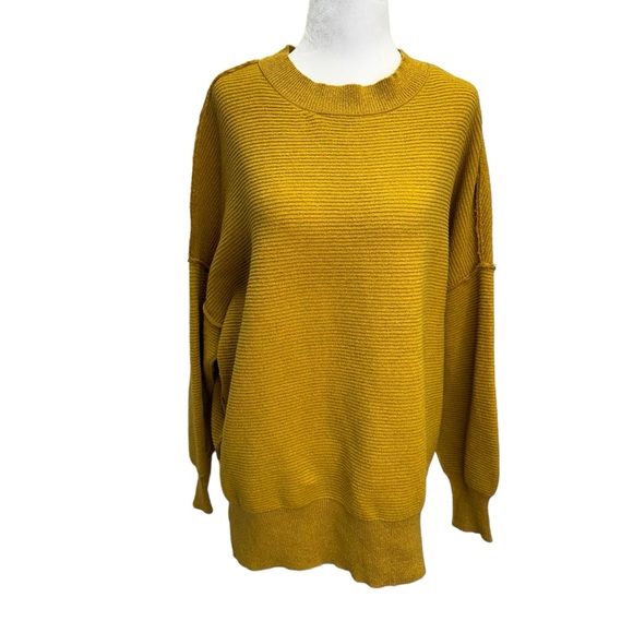 RD Style Mustard Yellow Textured Oversized Sweater Size M - Picture 2 of 10